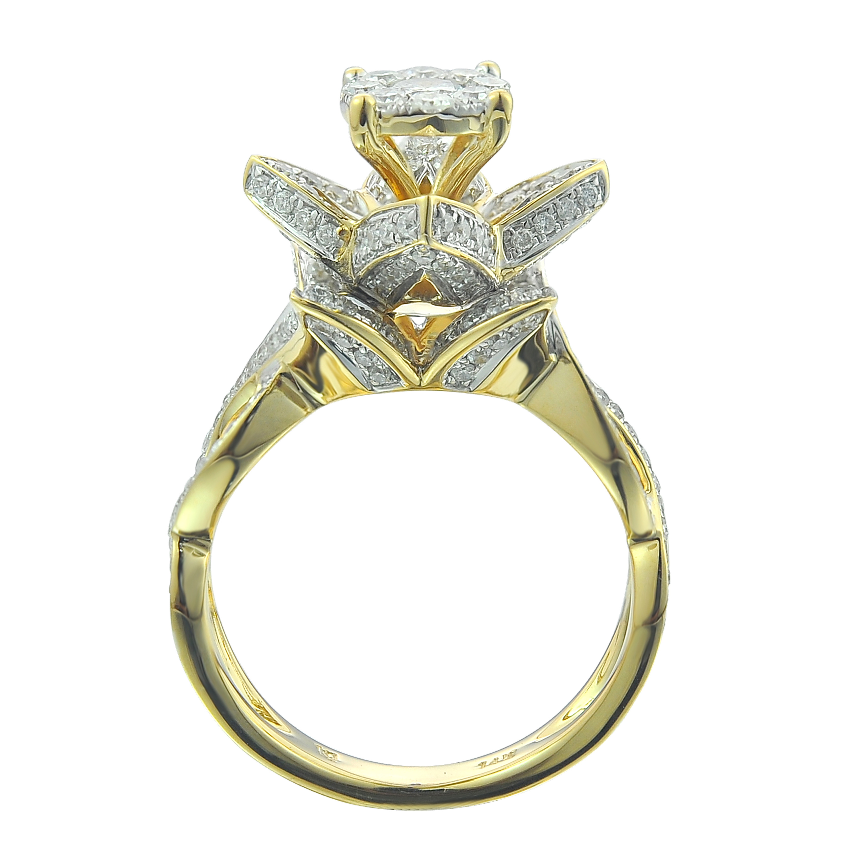 Diamond Engagement Ring Mounting 1.24 ct. 14K Yellow Gold